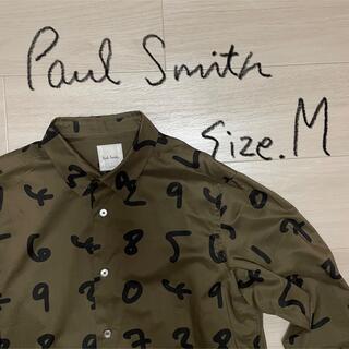 ポールスミス(Paul Smith)のPaul Smith ナンバーズ プリントシャツ  メンズ　カーキ(シャツ)