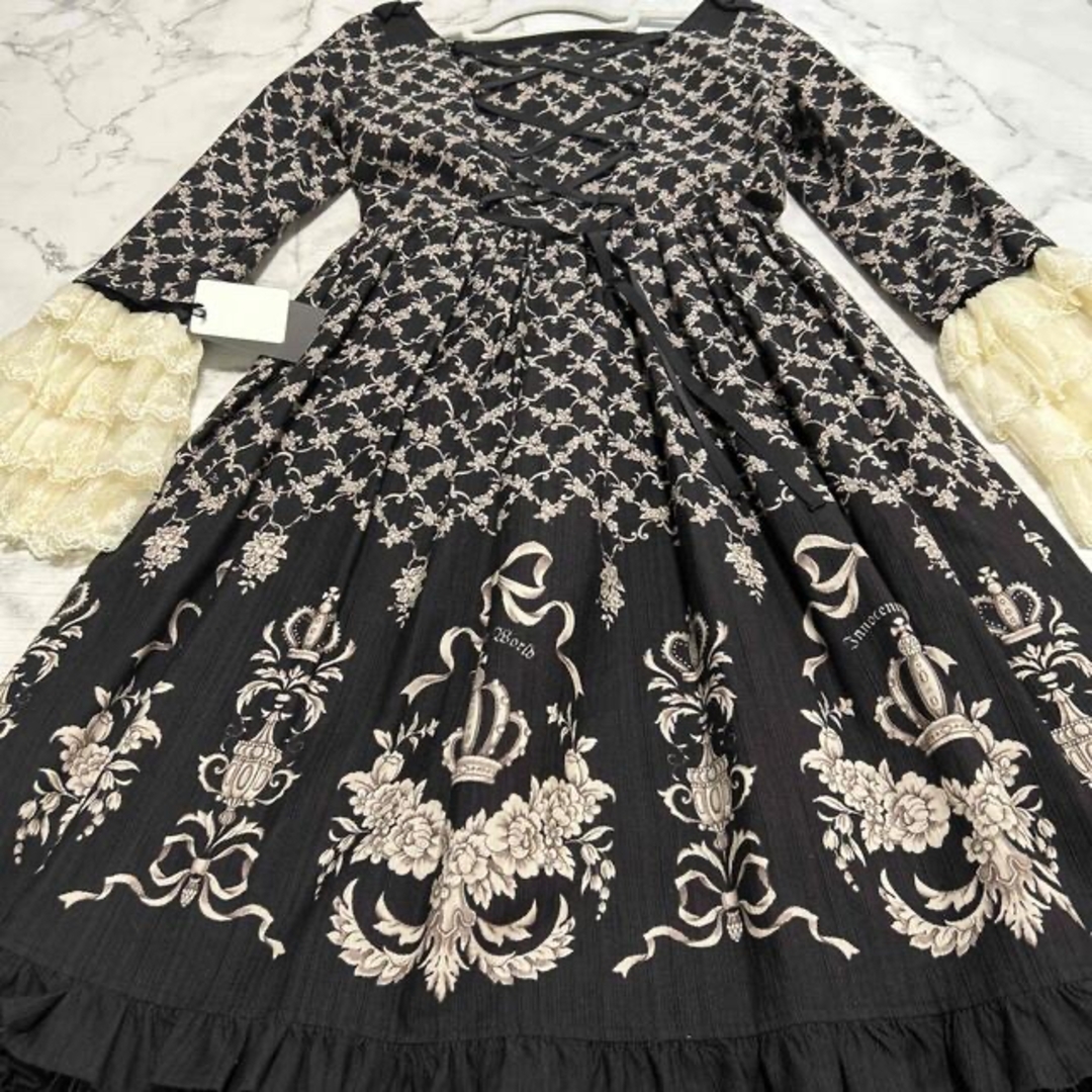 新品　イノセントワールド　シャルルクラウンドレス　ワンピース　姫袖　M