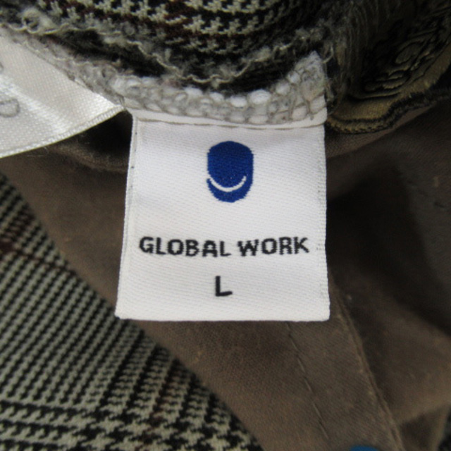 GLOBAL WORK(グローバルワーク)のグローバルワーク テーパードパンツ スラックス アンクル丈 グレンチェック柄 L レディースのパンツ(その他)の商品写真