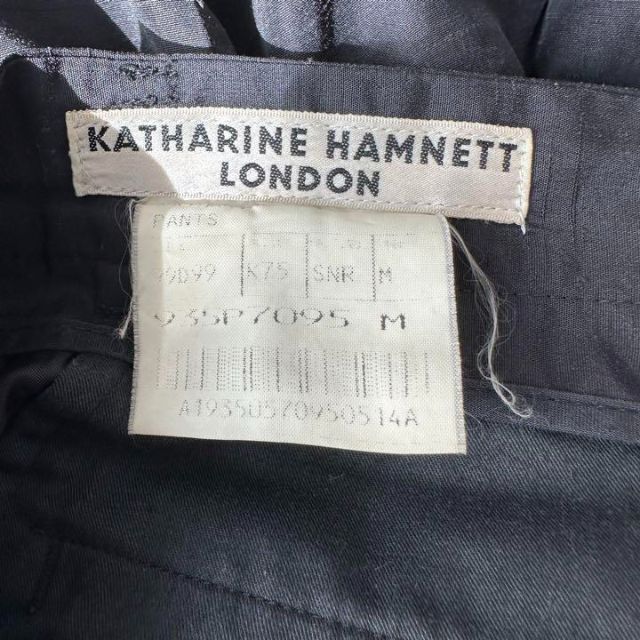 KATHARINE HAMNETT(キャサリンハムネット)のKATHARINE HAMNETT メンズ 黒 カジュアルパンツ Mサイズ メンズのパンツ(その他)の商品写真