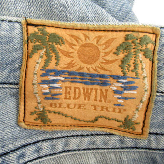 EDWIN(エドウィン)のエドウィン デニムパンツ ジーンズ ブーツカット ロング丈 ダメージ加工 26 レディースのパンツ(デニム/ジーンズ)の商品写真
