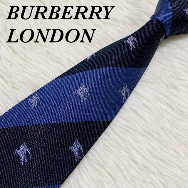 BURBERRY(バーバリー)の【美品】 バーバリーロンドン ネクタイ  ホースロゴ ストライプ ハイブランド  メンズのファッション小物(ネクタイ)の商品写真