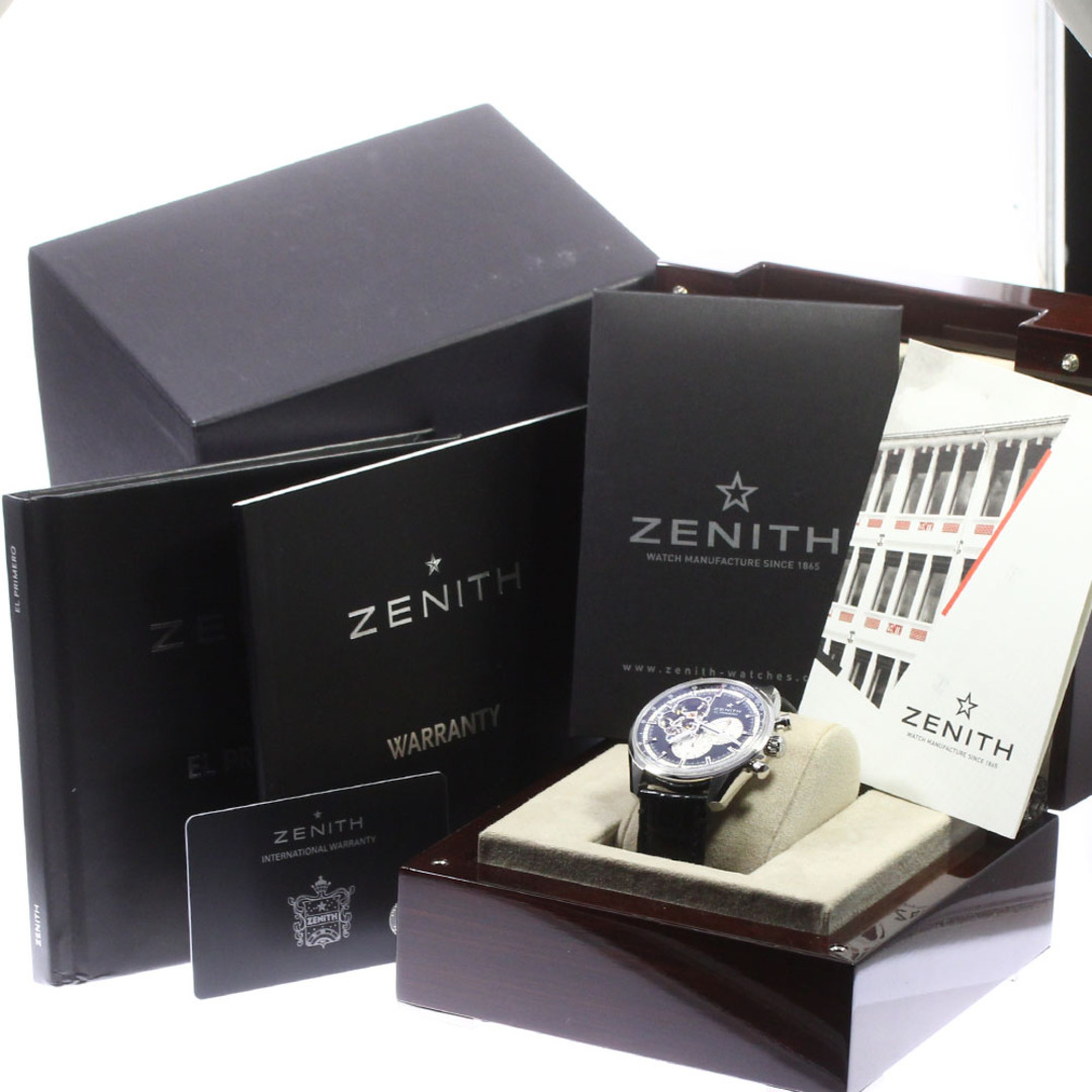 ベルト訳あり ゼニス ZENITH 03.2042.4061 エルプリメロ クロノマスター ブティックエディション 自動巻き メンズ 箱・保証書付き_713899【ev20】