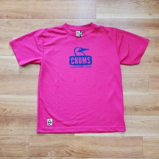 チャムス(CHUMS)のチャムス　ドライ　Tシャツ　ポリエステル　半袖　メンズM　レディース　ピンク(Tシャツ/カットソー(半袖/袖なし))