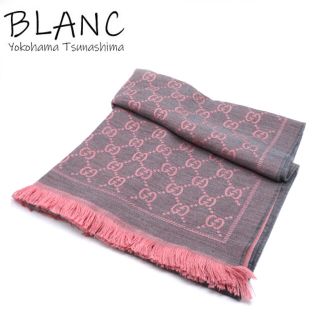 Gucci - グッチ GG ウールスカーフ ストール ローズピンク GG柄