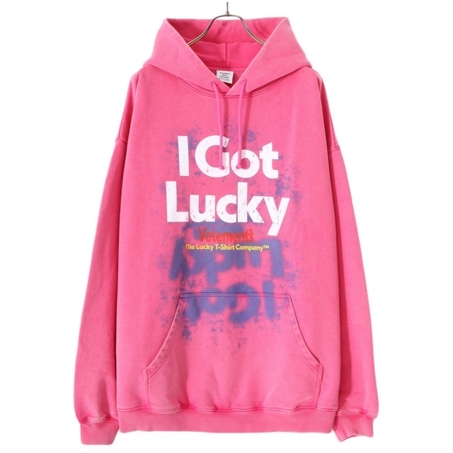 トップスVETEMENTS ヴェトモン "I GOT LUCKY HOODIE"