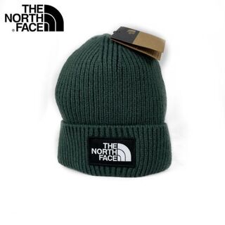 ザノースフェイス(THE NORTH FACE)のノースフェイス ニット帽 ビーニー US ボックスロゴ(OS)緑 180623(ニット帽/ビーニー)