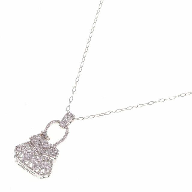 ダイヤモンド ネックレス バッグモチーフ D0.15ct バッグ バッグ