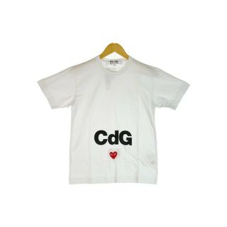 コムデギャルソン(COMME des GARCONS)の★プレイコムデギャルソン ハートロゴTシャツ ホワイト sizeS(Tシャツ/カットソー(半袖/袖なし))