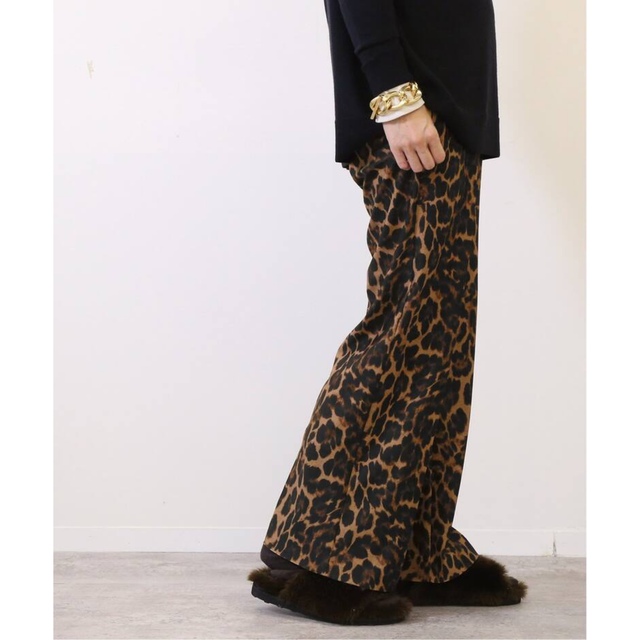 DEUXIEME CLASSE(ドゥーズィエムクラス)のドゥーズィエムクラス leopard easy パンツ  レディースのパンツ(カジュアルパンツ)の商品写真