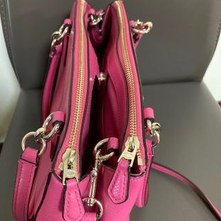 【美品】coach コーチ　シグネチャー　肩掛け ハンドバッグ ピンク　さくら色