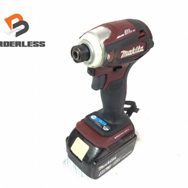 工具☆品☆makita マキタ 18V 充電式インパクトドライバ TD172D バッテリー1個(BL1860B(18V 6.0Ah 雪マーク 残量表示付) 61080