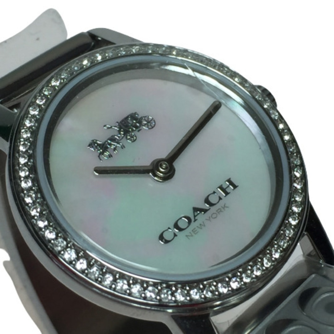553 COACH コーチ時計　レディース腕時計　箱付き　ピンク　シグネチャー柄