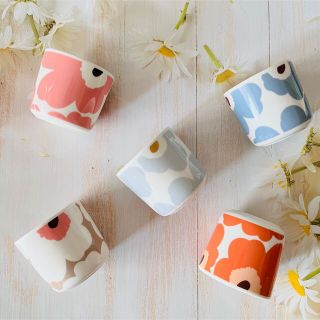 マリメッコ(marimekko)の♡マリメッコ　ウニッコ　ラテマグ  ブルーグレー　ピンク　アイシーグレー　新作(食器)