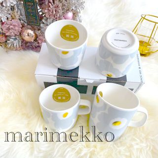 マリメッコ(marimekko)のマリメッコ ウニッコ アイシーグレー 4点セット(食器)