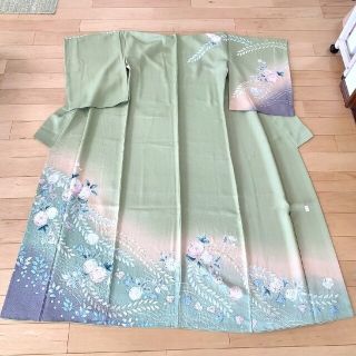 智子1616様専用☆訪問着フルセット 辻が花 薄緑、黄緑 入学式 訪問着