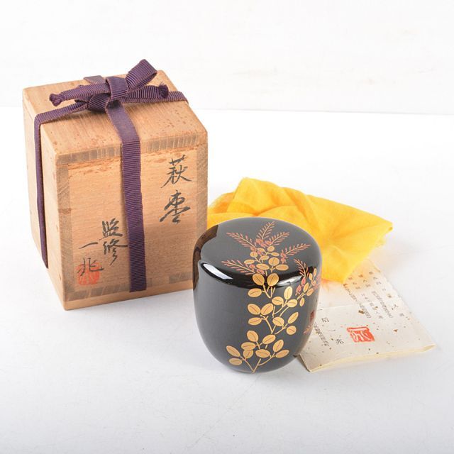 茶道具 輪島塗 蒔絵師 一后一兆監修 萩棗 共箱 V R5117の通販 by 茶道具 輪島塗 蒔絵師 一后一兆監修 萩棗 共箱 V R5117の通販 by