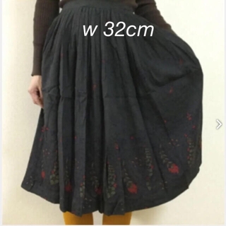 グリモワール(Grimoire)の値下げ ¥1999→¥1444  日本製 レトロ スカート(ひざ丈スカート)