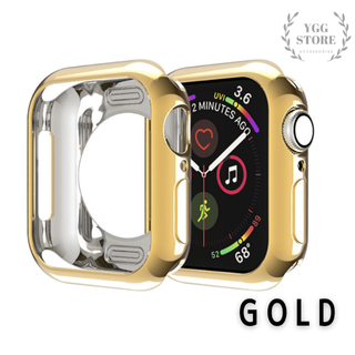 apple watch アップルウォッチ カバー 保護ケース ゴールド 40mm(腕時計)