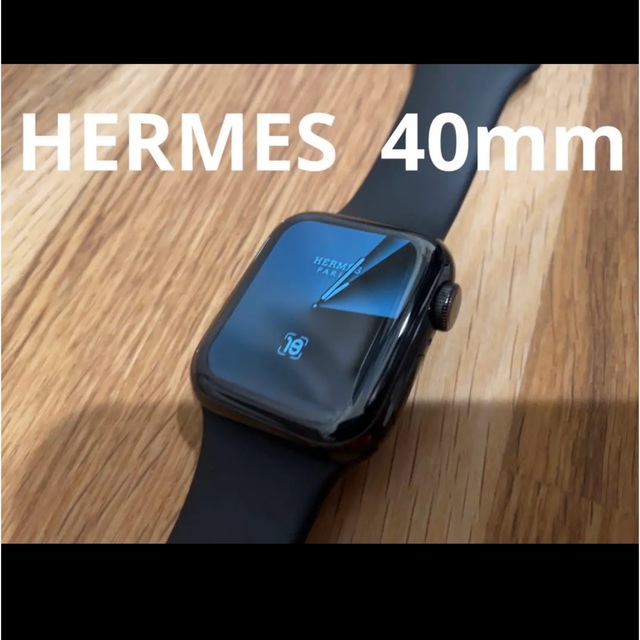 アップル ウォッチ HERMES エルメス 限定 40 黒レザー 贅沢 40800円