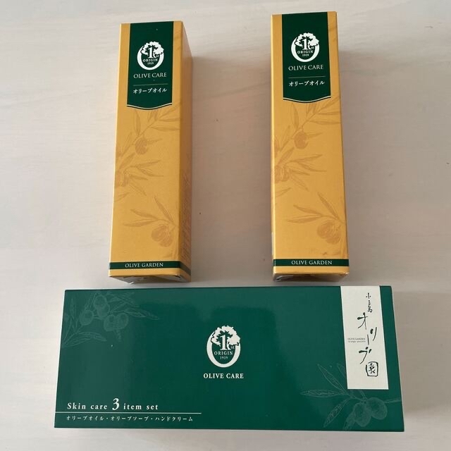 小豆島 オリーブ園 オリーブオイル 80ml×2本＋スキンケア3点セット