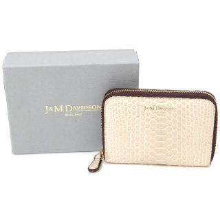 ジェイアンドエムデヴィッドソン(J&M DAVIDSON)のJ&M DAVIDSON スモールジップ パイソンウォレット ジェイアンドエム(コインケース)