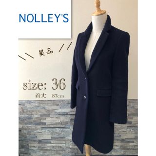 ノーリーズ(NOLLEY'S)の＊ 美品　NOLLEY'S ノーリーズ　M 36 チェスター　コート　ロング　(チェスターコート)