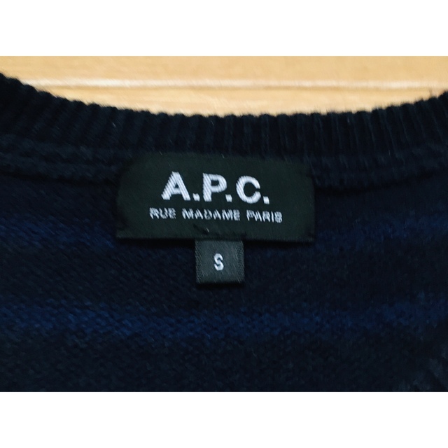 A.P.C(アーペーセー)のアーペーセー　ブラックネイビー長袖ボーダーセーター レディースのトップス(ニット/セーター)の商品写真