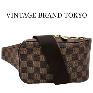 ルイヴィトン(LOUIS VUITTON)の【ブラックフライデー】LOUIS VUITTON ルイヴィトン ボディバッグ ダミエ ジェロニモス ショルダーバッグ ウエストポーチ ブラウン 茶 かばん 鞄 N51994    エベヌ ゴールド金具 メンズ 定番【中古品】(ボディーバッグ)