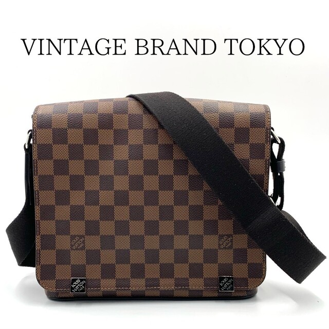 LOUIS VUITTON - LOUIS VUITTON ルイヴィトン ショルダーバッグ ダミエ ディストリクトPM NM メッセンジャーバッグ 肩掛け 斜め掛け ブラウン 茶 鞄 かばん N41031    シルバー金具 メンズ 人気【中古品】