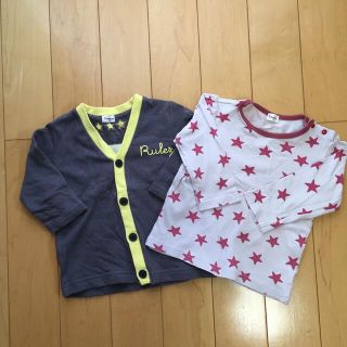 最終価格！コンビミニトップス2枚80(Ｔシャツ)