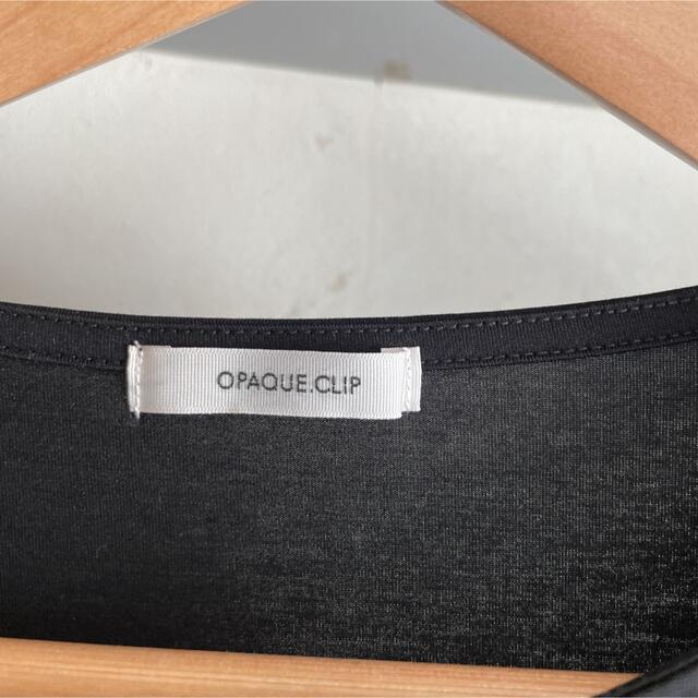 OPAQUE.CLIP(オペークドットクリップ)のOPAQUE.CLIP カットソー　L ブラック レディースのトップス(カットソー(長袖/七分))の商品写真