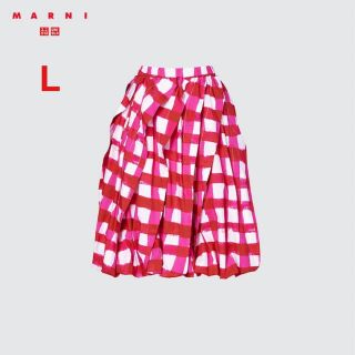 ユニクロ(UNIQLO)のUNIQLO MARNI バルーンシェイプスカート　Lサイズ(ひざ丈スカート)