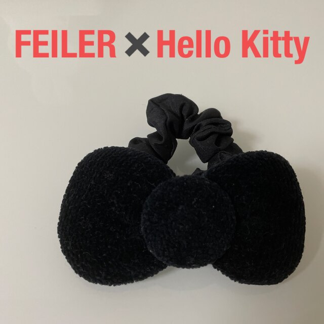 FEILER×Hello Kitty◉リボンシュシュ◉黒