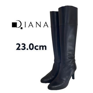 ダイアナ(DIANA)のDIANAダイアナ　ジップアップ ロングブーツ 美脚ブーツ　ブラック(ブーツ)