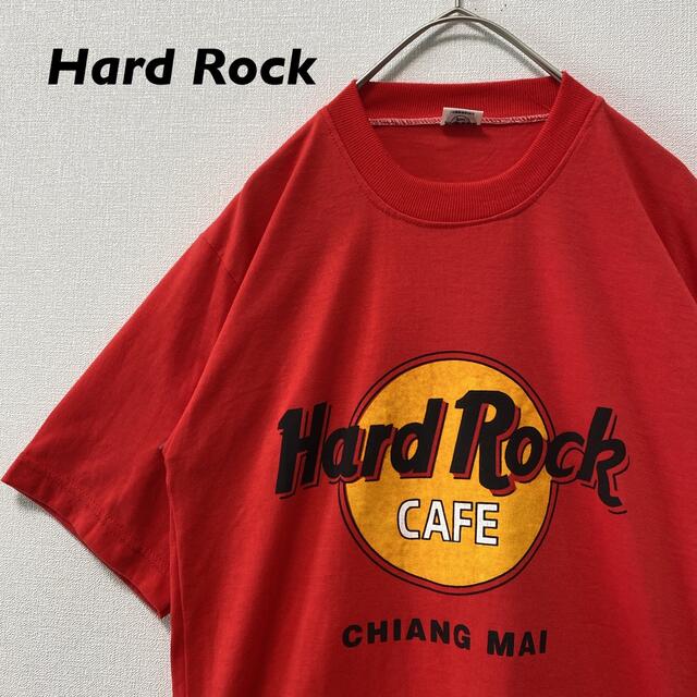 Hard Rock CAFE(ハードロックカフェ)のハードロックカフェ　半袖Tシャツ　プリンロゴ　赤色系　男女兼用　ユース　キッズ メンズのトップス(Tシャツ/カットソー(半袖/袖なし))の商品写真