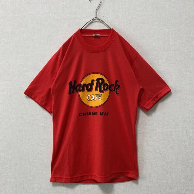 Hard Rock CAFE(ハードロックカフェ)のハードロックカフェ　半袖Tシャツ　プリンロゴ　赤色系　男女兼用　ユース　キッズ メンズのトップス(Tシャツ/カットソー(半袖/袖なし))の商品写真