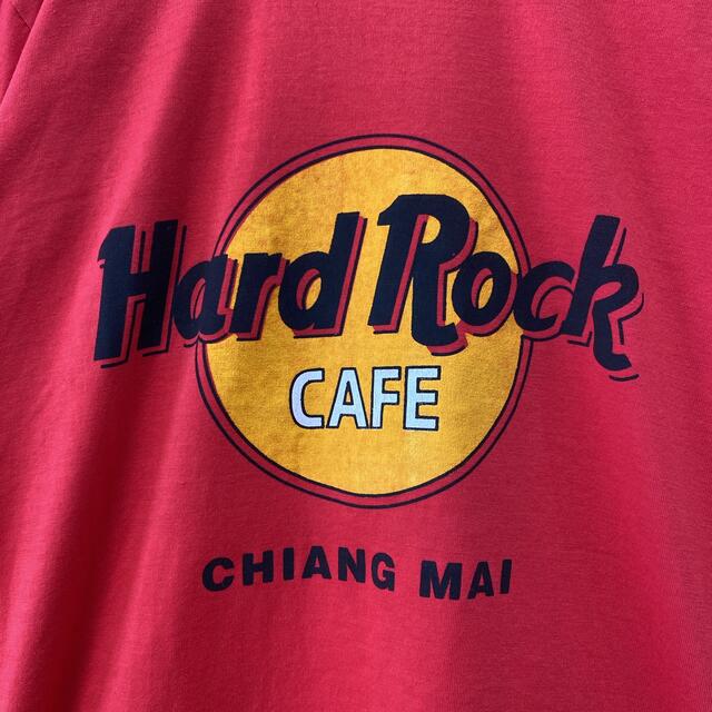 Hard Rock CAFE(ハードロックカフェ)のハードロックカフェ　半袖Tシャツ　プリンロゴ　赤色系　男女兼用　ユース　キッズ メンズのトップス(Tシャツ/カットソー(半袖/袖なし))の商品写真