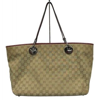 グッチ(Gucci)のグッチ トートバッグ ショルダーバッグ ＧＧ ベージュ GGキャンバス(ショルダーバッグ)