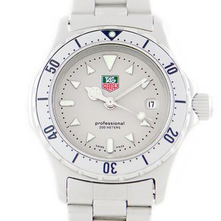 タグホイヤー(TAG Heuer)の電池交換済 TAG Heuer タグホイヤー プロフェッショナル200 972.008 デイト 200m防水 シルバー SS ステンレス レディース クォーツ【6ヶ月保証】【腕時計】【中古】(腕時計)