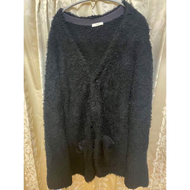 LIDNM FEATHER YARN LOOSE CARDIGAN