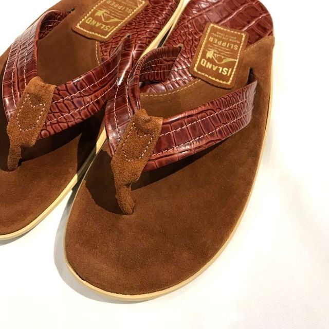 正規品の人気商品 28cm ISLAND SLIPPER スエードクロコ型押しトングサンダル 10