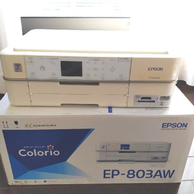 EPSON(エプソン)の複合機 ★ EPSON EP-803A W ジャンク スマホ/家電/カメラのPC/タブレット(PC周辺機器)の商品写真