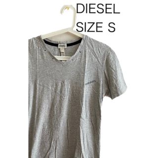 ディーゼル(DIESEL)のDIESEL ディーゼル VネックTシャツ グレー サイズS(Tシャツ/カットソー(半袖/袖なし))