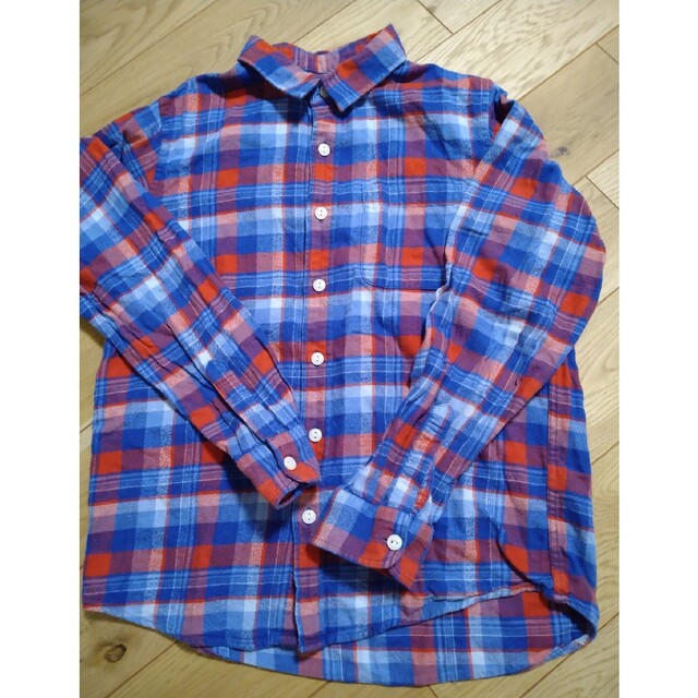 GU(ジーユー)のGU ネルシャツ　150サイズ キッズ/ベビー/マタニティのキッズ服男の子用(90cm~)(ブラウス)の商品写真
