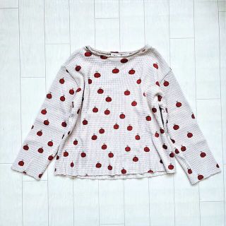 ザラキッズ(ZARA KIDS)の美品★ zara kids りんご柄ワイドトップス 100cm 110cm(Tシャツ/カットソー)