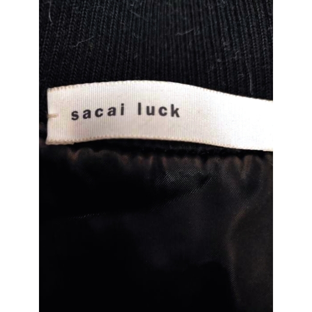 sacai luck(サカイラック)のsacai luck(サカイラック) アームレザー切替 Aラインロングスタジャン レディースのジャケット/アウター(スカジャン)の商品写真