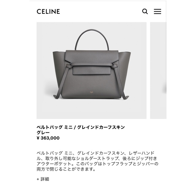 celine - CELINE セリーヌ ベルトバッグ ミニ 専用バッグインバッグ付き