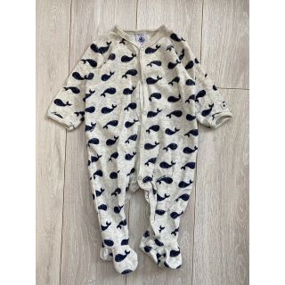 プチバトー(PETIT BATEAU)のプチバトー　足付きロンパース　67cm(ロンパース)