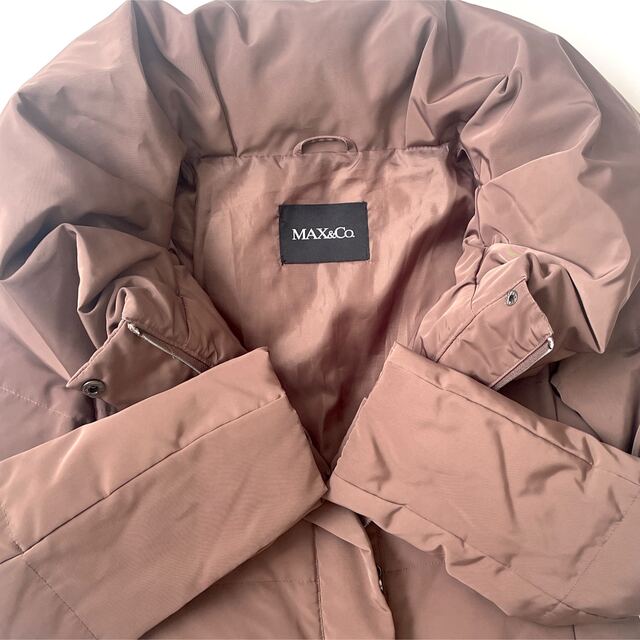 Max & Co.(マックスアンドコー)のマックスアンドコー　ビッグカラーダウンコート　ブラウン系　サイズ40 レディースのジャケット/アウター(ダウンコート)の商品写真